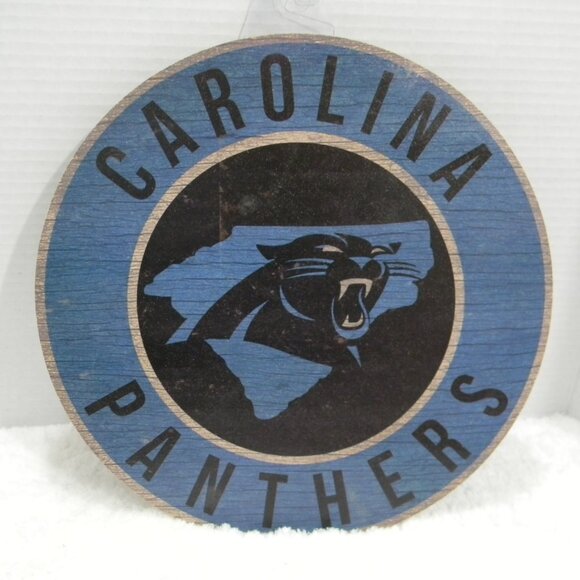 Carolina Panthers NFL Signs Man Cave Sports Room (Set of 2) Black and Blue - Picture 3 of 3